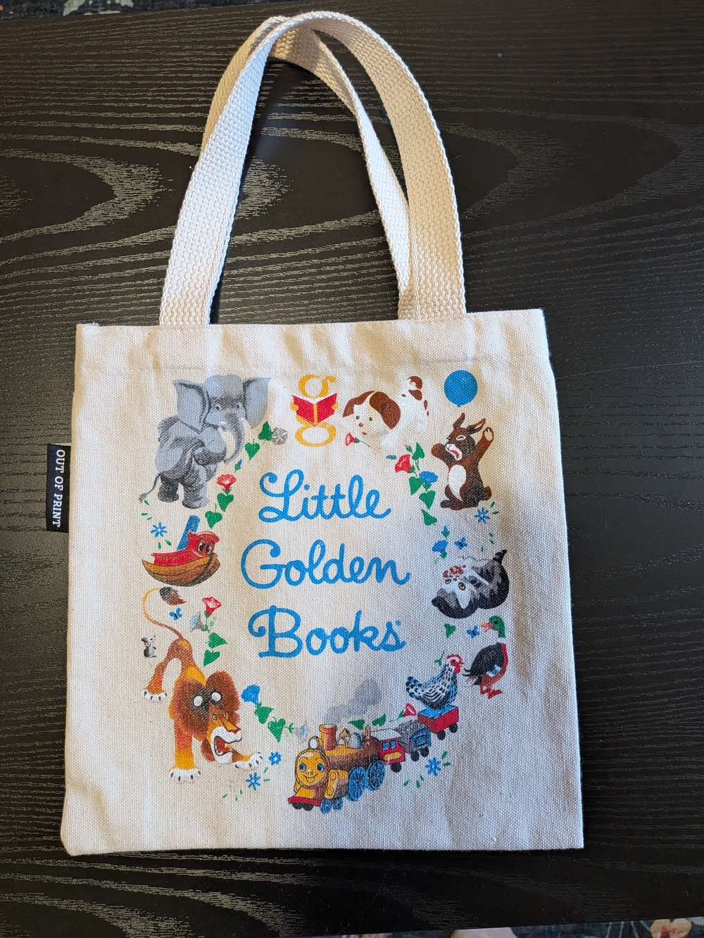 Out of Print Little Golden Books Mini Canvas Tote Bag - Cream